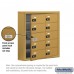 Salsbury Cell Phone Storage Locker - with Front Access Panel - 5 Door High Unit (5 Inch Deep Compartments) - 10 B Doors (9 usable) - Gold - Surface Mounted - Resettable Combination Locks